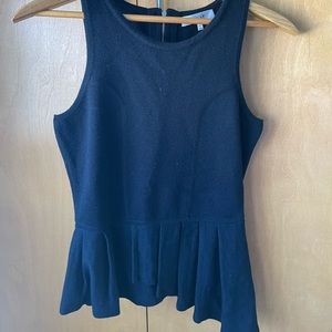 Milly peplum blouse with asymmetrical bottom